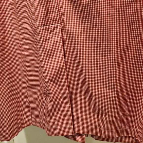 Vintage Marsh Landing 100% Cotton Spring Red Gingham Coat Size Large Retro - Picture 3 of 15